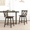 24/29 Inch Bar Stool Set of 2 Wooden Bar Chairs with Rubber Wood Frame, Adjustable Height, Modern Design